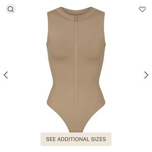 SKIMS front zip sleeveless one piece